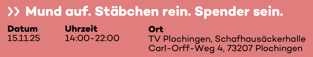 DKMS in der Schafhausäckerhalle