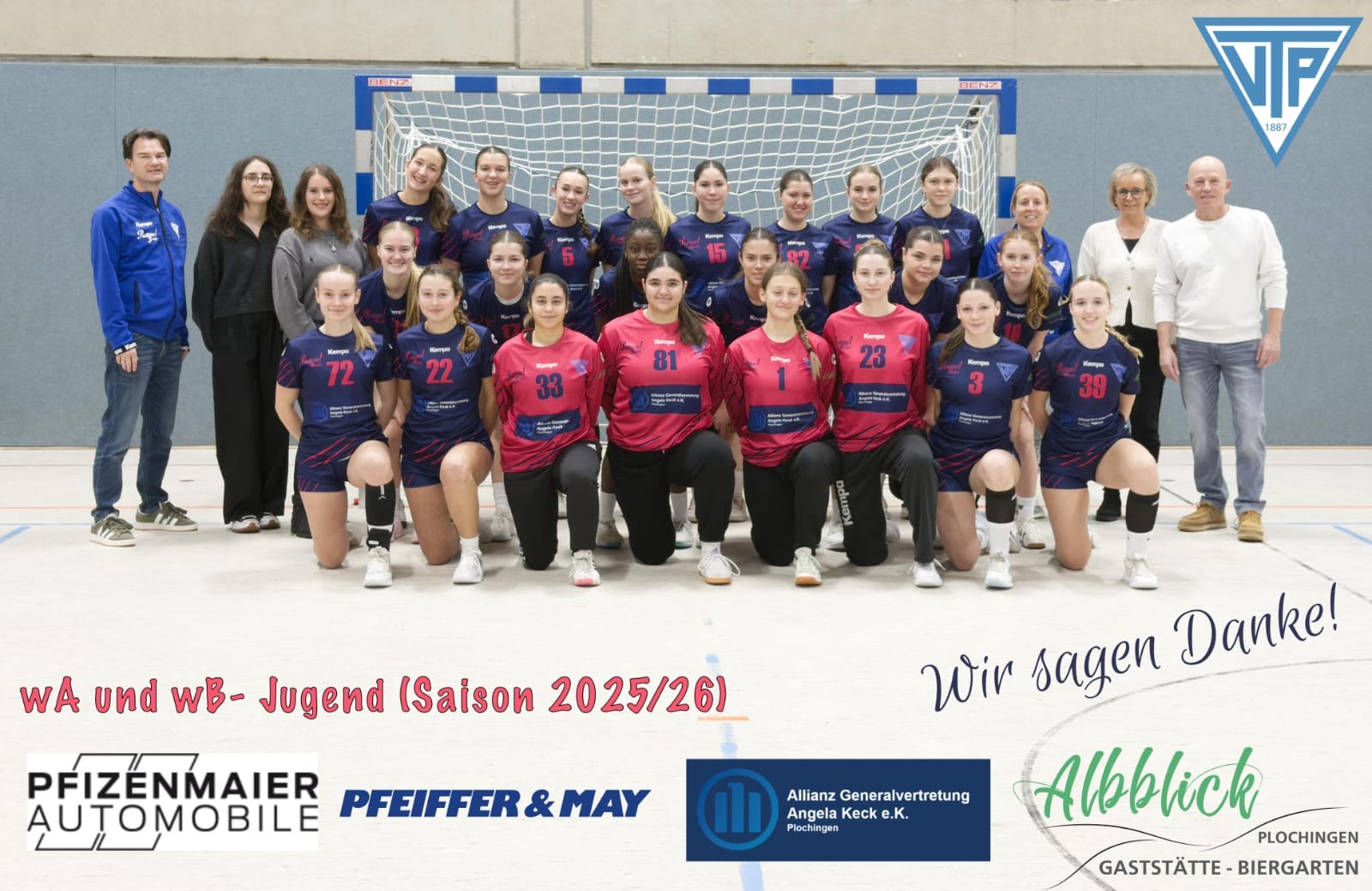 Die weibliche A-Jugend und B-Jugend bedankt sich ganz herzlich für die tolle Unt